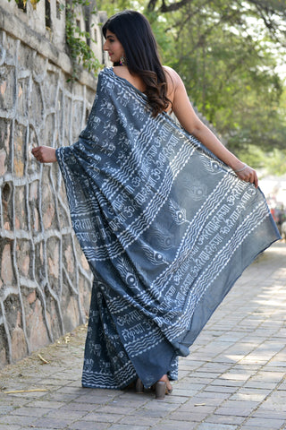 Indie Picks Printed Cotton Saree