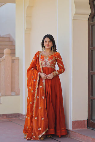 Golden Sunset Gown