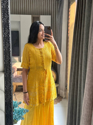 Yellow Jacket Chikankari