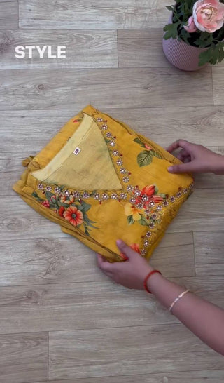 Floral Yellow Handwork