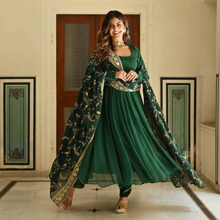 Green Anarkali Set