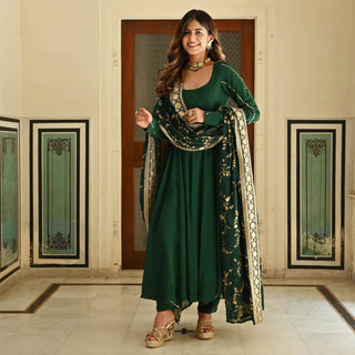 Green Anarkali Set