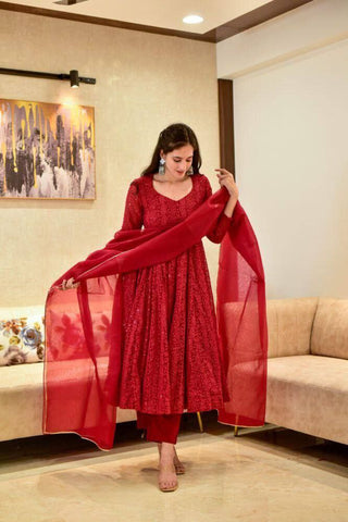 RED CHIKANKARI