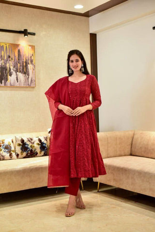 RED CHIKANKARI