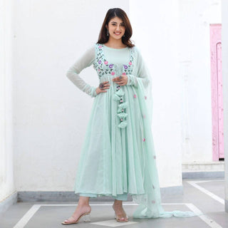 MINT EMBROIDERY SUIT