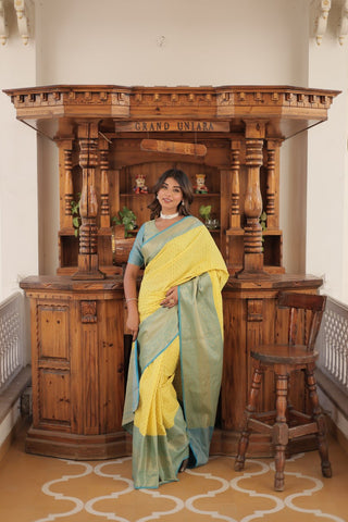 Ocean Sunbrust Saree