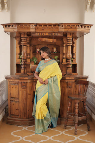 Ocean Sunbrust Saree