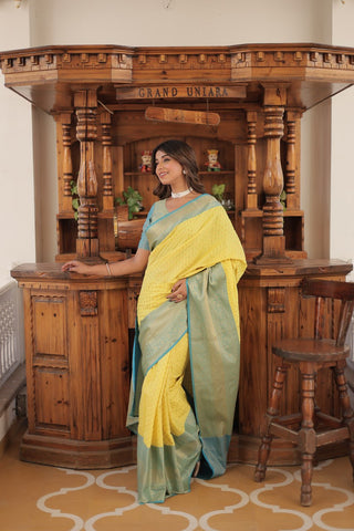 Ocean Sunbrust Saree