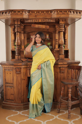 Ocean Sunbrust Saree