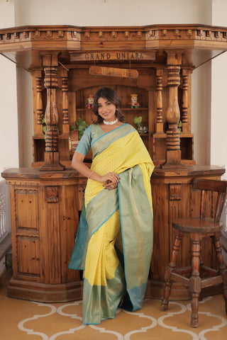 Ocean Sunbrust Saree