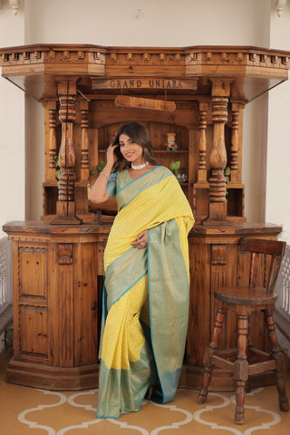 Ocean Sunbrust Saree