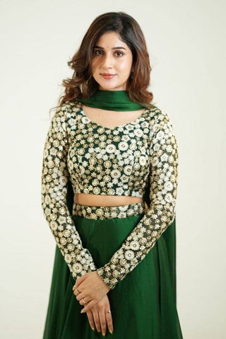 Ivory Green Lehenga