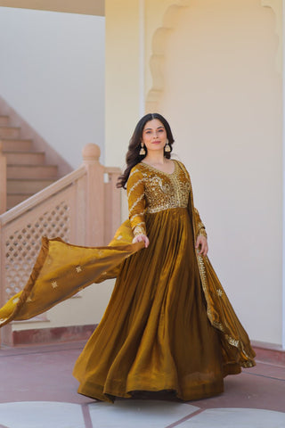 Golden Sunset Gown
