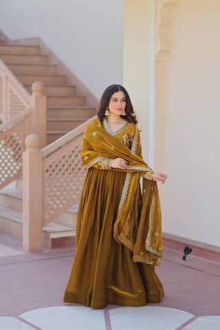 Golden Sunset Gown