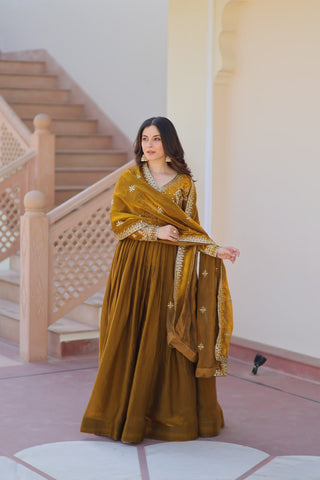 Golden Sunset Gown