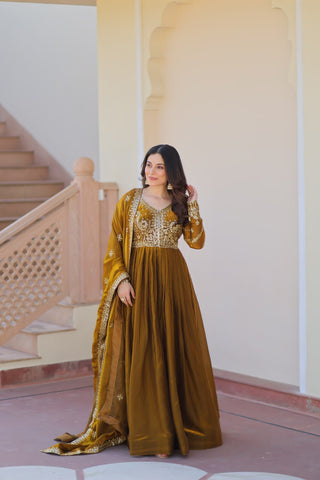 Golden Sunset Gown
