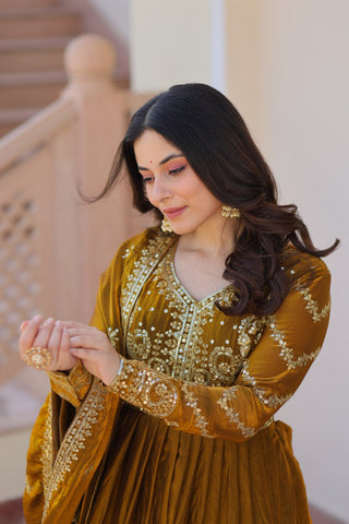 Golden Sunset Gown