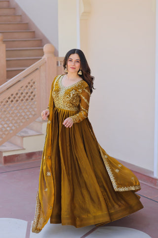 Golden Sunset Gown