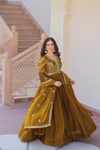 Golden Sunset Gown