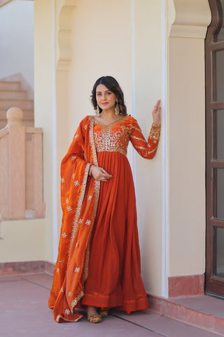 Golden Sunset Gown