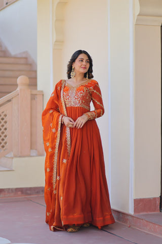 Golden Sunset Gown