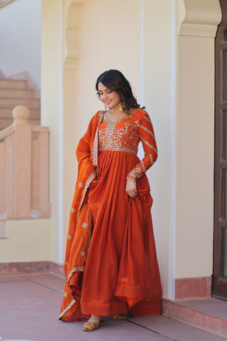 Golden Sunset Gown