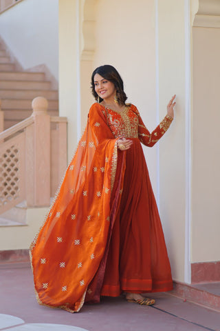 Golden Sunset Gown