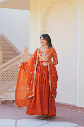 Golden Sunset Gown