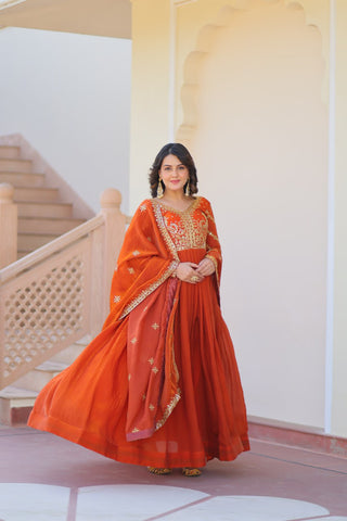 Golden Sunset Gown