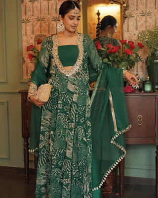 NEW TRENDY FOUR-PIECE INDO-WESTERN SET