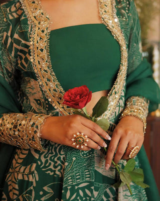 NEW TRENDY FOUR-PIECE INDO-WESTERN SET