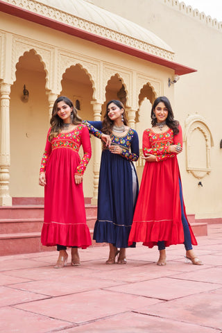 Premium Rayon with Traditional Kutchi Gamthi Work