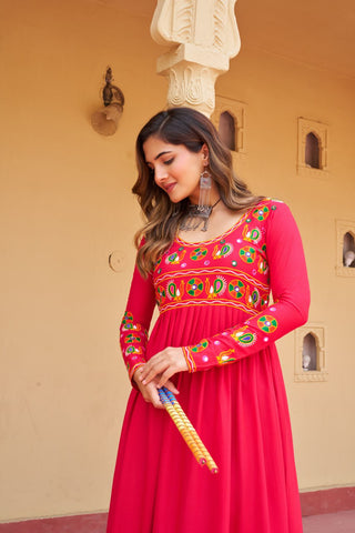 Premium Rayon with Traditional Kutchi Gamthi Work