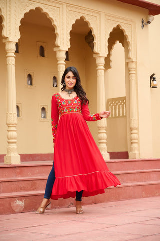 Premium Rayon with Traditional Kutchi Gamthi Work