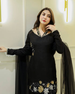 Noir Blossom Suit