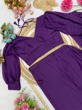 Midnight Ruffle Saree