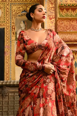 Wildflower Ruffle Saree