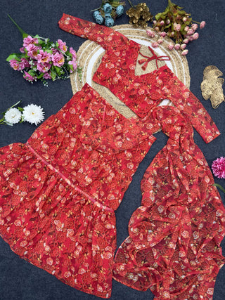 Wildflower Ruffle Saree