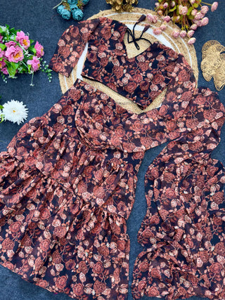 Wildflower Ruffle Saree