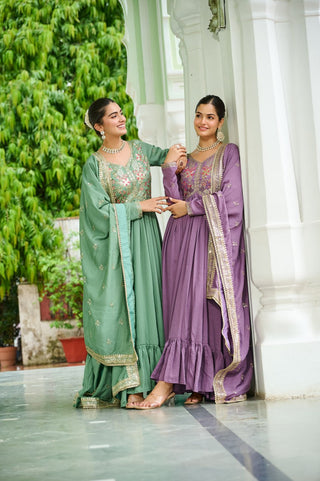 Lavender Luxe Gown Set