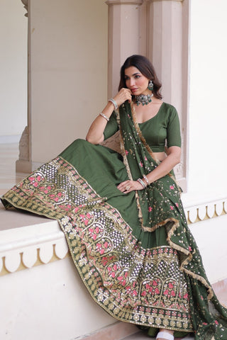 Vichitra Silk Lehenga Choli