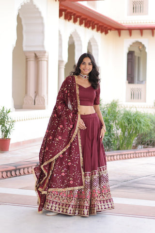 Vichitra Silk Lehenga Choli