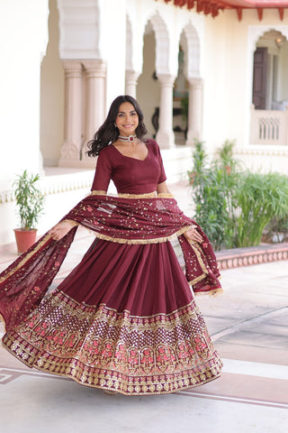 Vichitra Silk Lehenga Choli