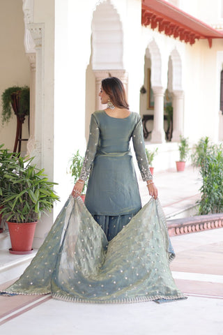 Fendi Silk Glamour Sharara Ensemble