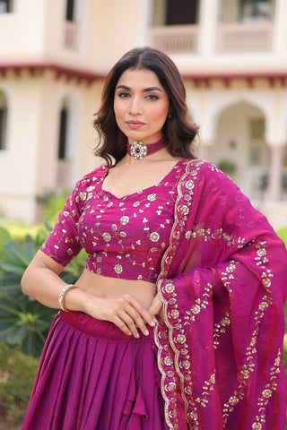 The Regal Purple Lehenga